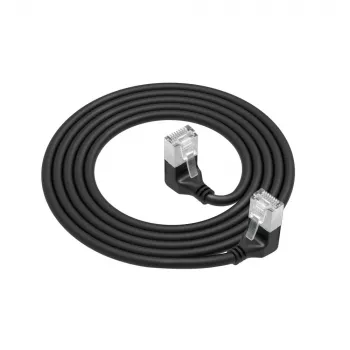 Tinklo kabelis ACT DA5952 Cat6a U/FTP (STP) 0,25 m Juodas RJ‑45 į RJ‑45