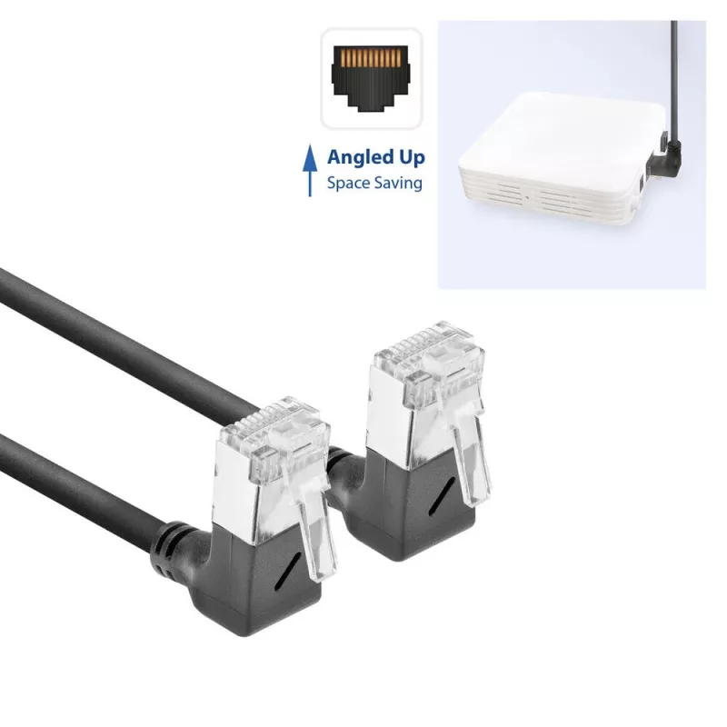 Tinklo laidas ACT DA6901 Cat6a U/FTP (STP) 1 m RJ-45 – RJ-45 juodas