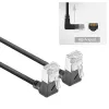 ACT DA6930 Cat6a U/FTP (STP) tinklo kabelis 0,15 m, RJ-45 į RJ-45, paauksuoti kontaktai, juodas