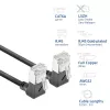 ACT DA6930 Cat6a U/FTP (STP) tinklo kabelis 0,15 m, RJ-45 į RJ-45, paauksuoti kontaktai, juodas