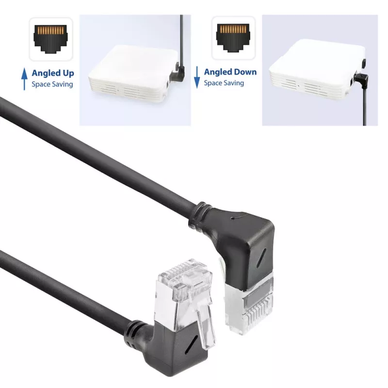 ACT Cat6a U/FTP (STP) tinklo kabelis DA7902 — 2 m, RJ‑45 į RJ‑45, juodas