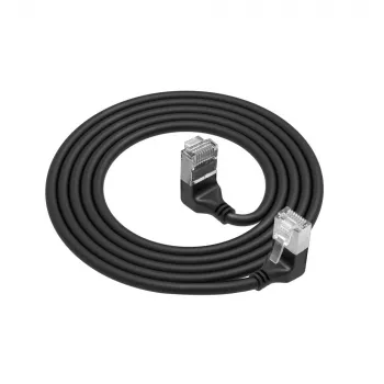 Tinklo laidas ACT DA7903 Cat6a U/FTP (STP) Juodas, 3 m, RJ-45 į RJ-45, paauksuoti kontaktai