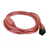 ACT maitinimo laidas C20–C21 IEC60320 raudonas 1,5 m, 250 V 16 A