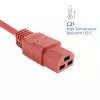 Maitinimo laidas ACT C20–C21 IEC60320 raudonas 2 m, 16 A 250 V