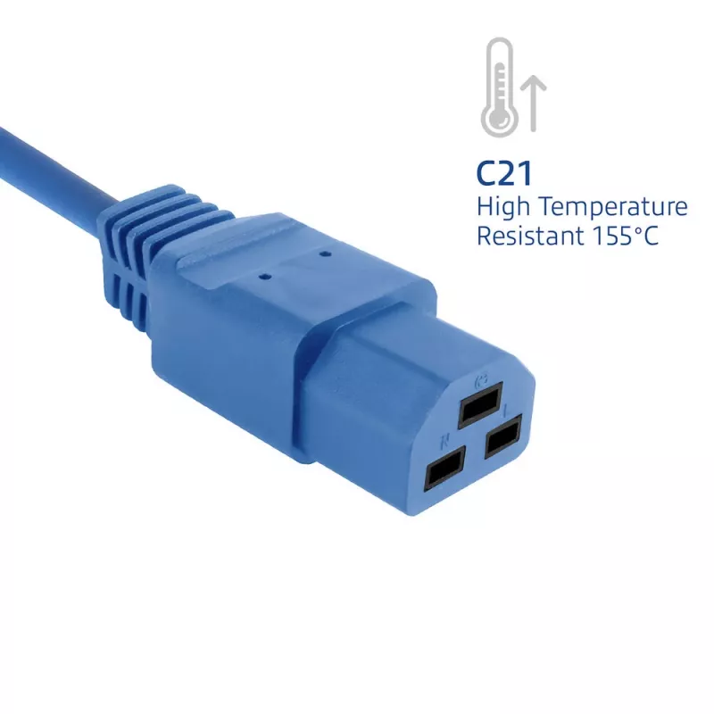 Powercord ACT C20–C21 mėlynas 2 m, 16 A, 250 V
