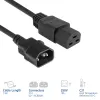 Maitinimo laidas ACT C14–C21 IEC60320 juodas 1,5 m, 250 V 10 A