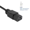 Maitinimo laidas ACT C14 į C21 IEC60320 juodas 3 m, 250 V 10 A