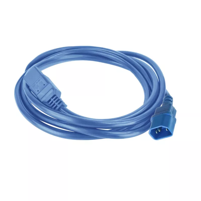 Maitinimo laidas ACT C14 – C21 IEC60320 mėlynas 1,5 m, 250 V 10 A