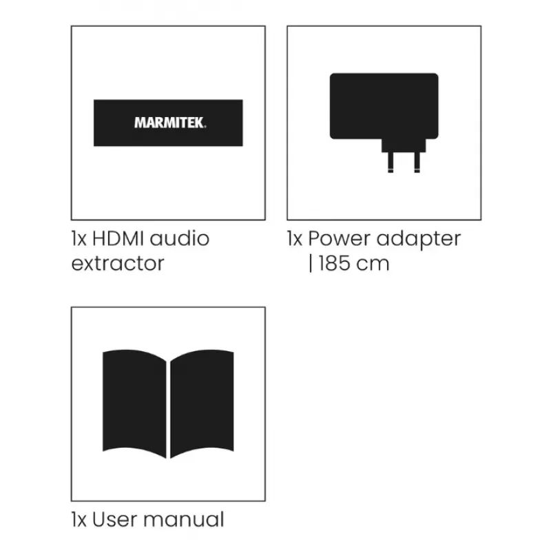 Marmitek 25008496 – HDMI garso išgaviklis su 8K palaikymu
