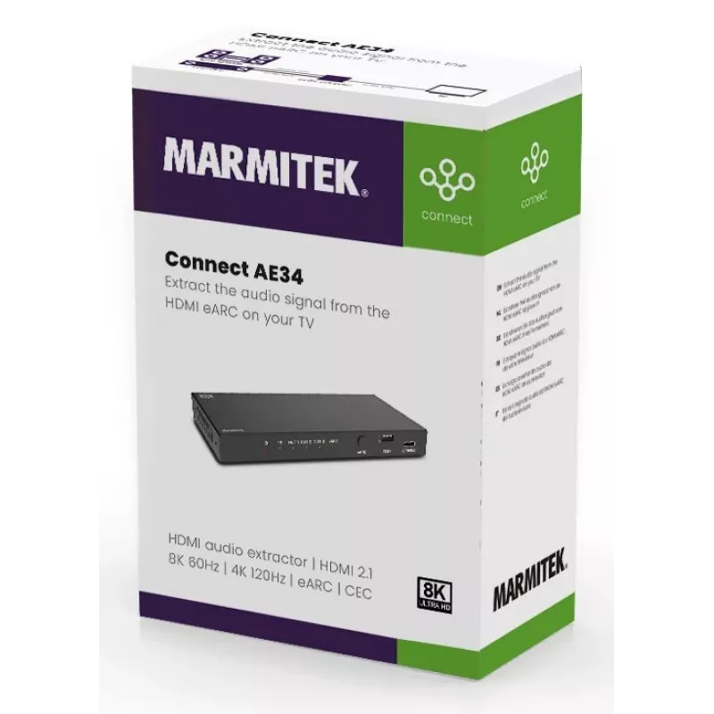 Marmitek 25008496 – HDMI garso išgaviklis su 8K palaikymu