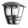 Philips myGarden Creek sieninis šviestuvas 60W E27 be lemputės, juodas, metalinis, IP44