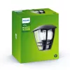 Philips myGarden Creek sieninis šviestuvas 60W E27 be lemputės, juodas, metalinis, IP44