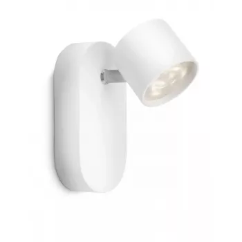 Philips myLiving Star LED lubinis/sieninis prožektorius 6.5W, 2700K, baltas
