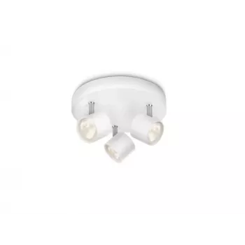 Philips Dimmable LED Star lubinis/sieninis prožektorius 3x 16,5 W, 2700 K, 1500 lm, IP20, baltas