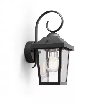 Philips myGarden Buzzard lauko sieninis šviestuvas 60W E27 juodas aliuminis (be lemputės)