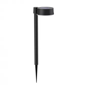 Philips Vynce stulpinis šviestuvas 1.5W, juodas, plastikinis, IP44, su saulės baterija