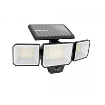 Saugos apšvietimas Philips Securit 8.7W LED saulės 5000K, 4V baterija, juodas plastikinis korpusas