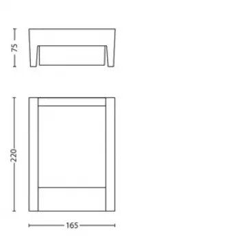 Signify Philips Arbour lauko sieninis šviestuvas 3.8W LED antracitinis, 220–240V, 1 lemputė