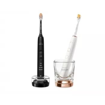 Philips Sonicare DiamondClean HX9914/69 elektrinis dantų šepetėlis suaugusiems, soninis, juodas, auksinis, rožinis