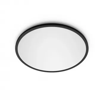 LED lubinis šviestuvas Philips Valen 16W, juodas, apvalus, šilta šviesa, 220–240V