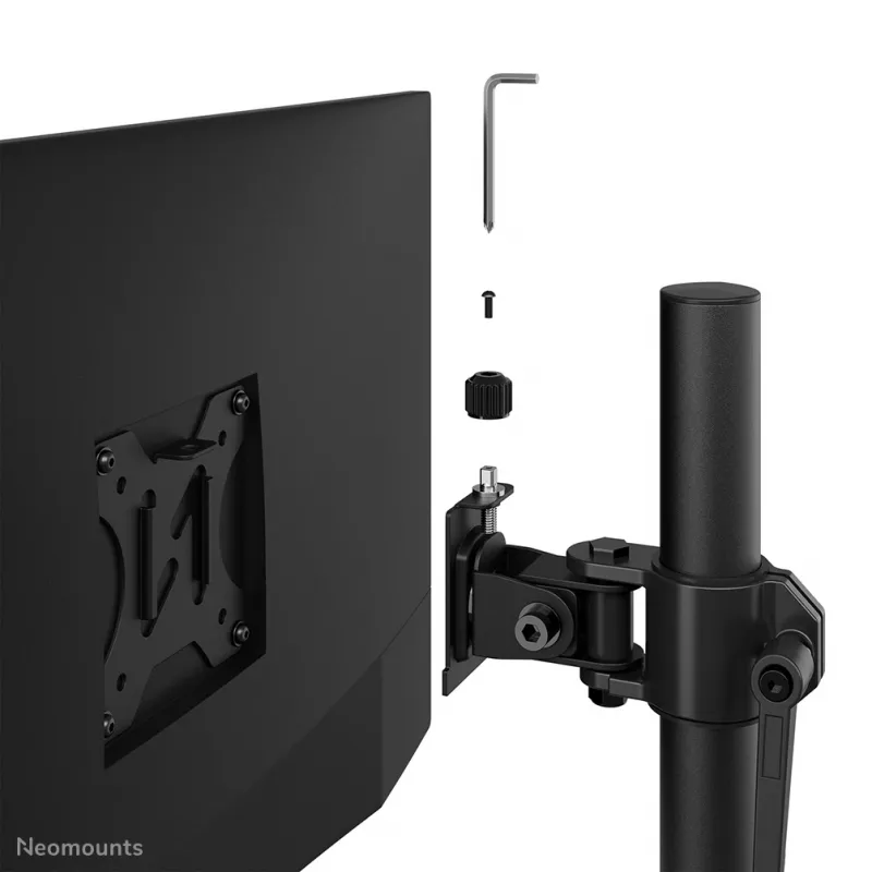 Neomounts dviejų monitorių stovas DS45-600BL2V 2 ekranams 10–32 colių, VESA 75x75–100x100, maks. apkrova 9 kg, laisvai pastatomas, juodas