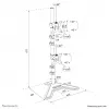 Neomounts dviejų monitorių stovas DS45-600BL2V 2 ekranams 10–32 colių, VESA 75x75–100x100, maks. apkrova 9 kg, laisvai pastatomas, juodas