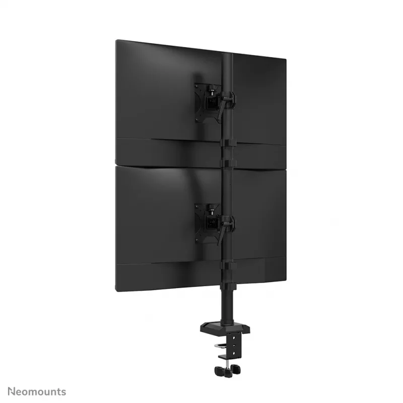 Neomounts DS60-600BL2V Dviguba monitoriaus rankena 10-32 colių, Spaustuvas/Anga, 9 kg, 25,4 cm (10 col.), 81,3 cm (32 col.), 100 x 100 mm, Juoda