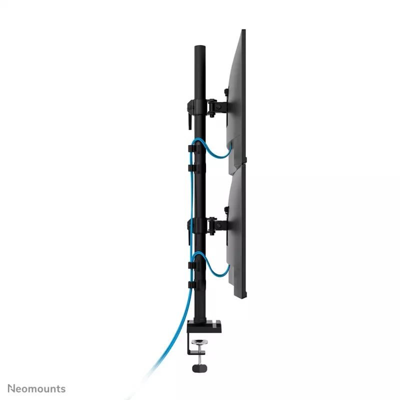 Neomounts DS60-600BL2V Dviguba monitoriaus rankena 10-32 colių, Spaustuvas/Anga, 9 kg, 25,4 cm (10 col.), 81,3 cm (32 col.), 100 x 100 mm, Juoda