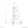 Neomounts DS60-600BL2V Dviguba monitoriaus rankena 10-32 colių, Spaustuvas/Anga, 9 kg, 25,4 cm (10 col.), 81,3 cm (32 col.), 100 x 100 mm, Juoda