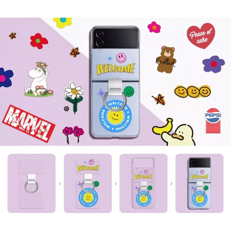 Samsung EF-OF721CTEGWW skaidrus dėklas su žiedu Galaxy Z Flip4