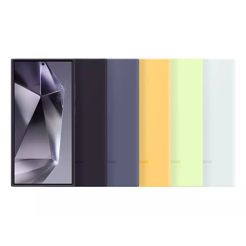 Dėklas Samsung Galaxy S24 Ultra Silikoninis Tamsiai Violetinis