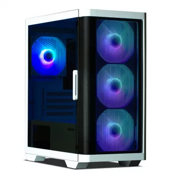 Korpusas Zalman M4 WHITE Mini Tower juodas, baltas