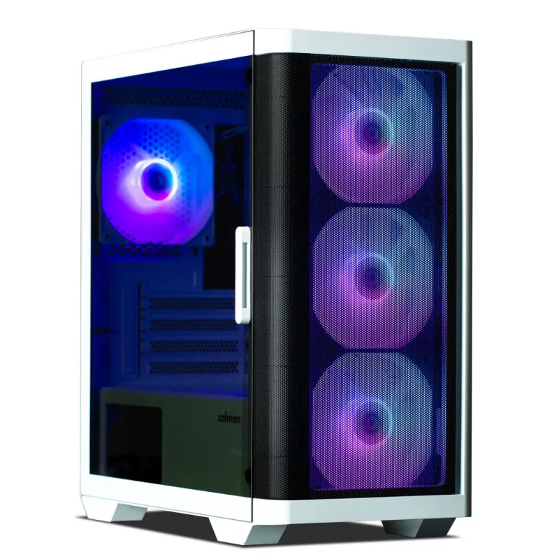 Korpusas Zalman M4 WHITE Mini Tower juodas, baltas