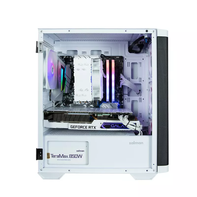 Korpusas Zalman M4 WHITE Mini Tower juodas, baltas