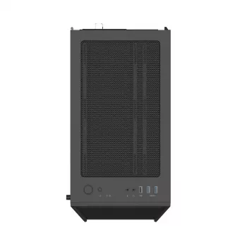 Zalman I3 Neo ATX vidurinis bokštas kompiuterio korpusas su tinkliniu priekiu ir 3 iš anksto sumontuotais ventiliatoriais, juodas