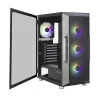 Zalman I3 Neo ATX vidurinis bokštas kompiuterio korpusas su tinkliniu priekiu ir 3 iš anksto sumontuotais ventiliatoriais, juodas