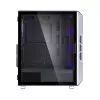 Zalman I3 Neo ATX vidurinis bokštas kompiuterio korpusas su tinkliniu priekiu ir 3 iš anksto sumontuotais ventiliatoriais, juodas