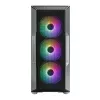 Zalman I3 Neo ATX vidurinis bokštas kompiuterio korpusas su tinkliniu priekiu ir 3 iš anksto sumontuotais ventiliatoriais, juodas