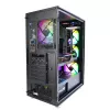 Zalman I3 Neo ATX vidurinis bokštas kompiuterio korpusas su tinkliniu priekiu ir 3 iš anksto sumontuotais ventiliatoriais, juodas