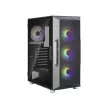 Zalman I3 Neo ATX vidurinis bokštas kompiuterio korpusas su tinkliniu priekiu ir 3 iš anksto sumontuotais ventiliatoriais, juodas