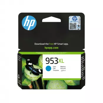 HP 953XL didelės talpos originalus rašalo kasetė, žydra, 1 vnt., 1450 puslapių