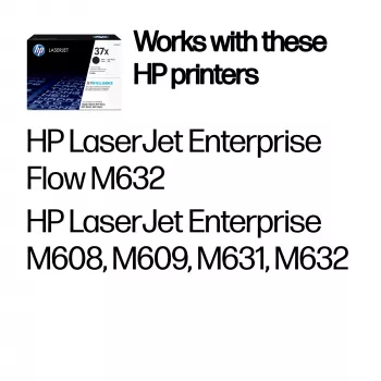 HP 37X didelės išeigos juoda originali LaserJet kasetė, 25000 puslapių, juoda, 1 vnt.