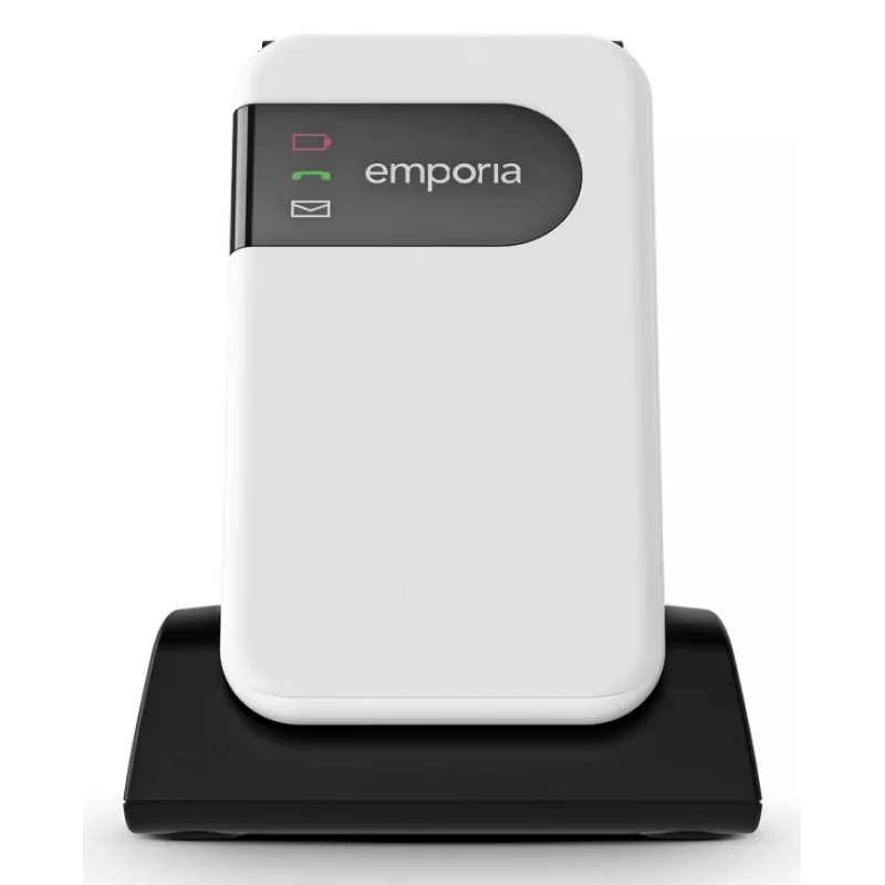 Emporia SIMPLICITYglam.4G 7,11 cm (2,8 colio) 106 g Baltas senjorų telefonas