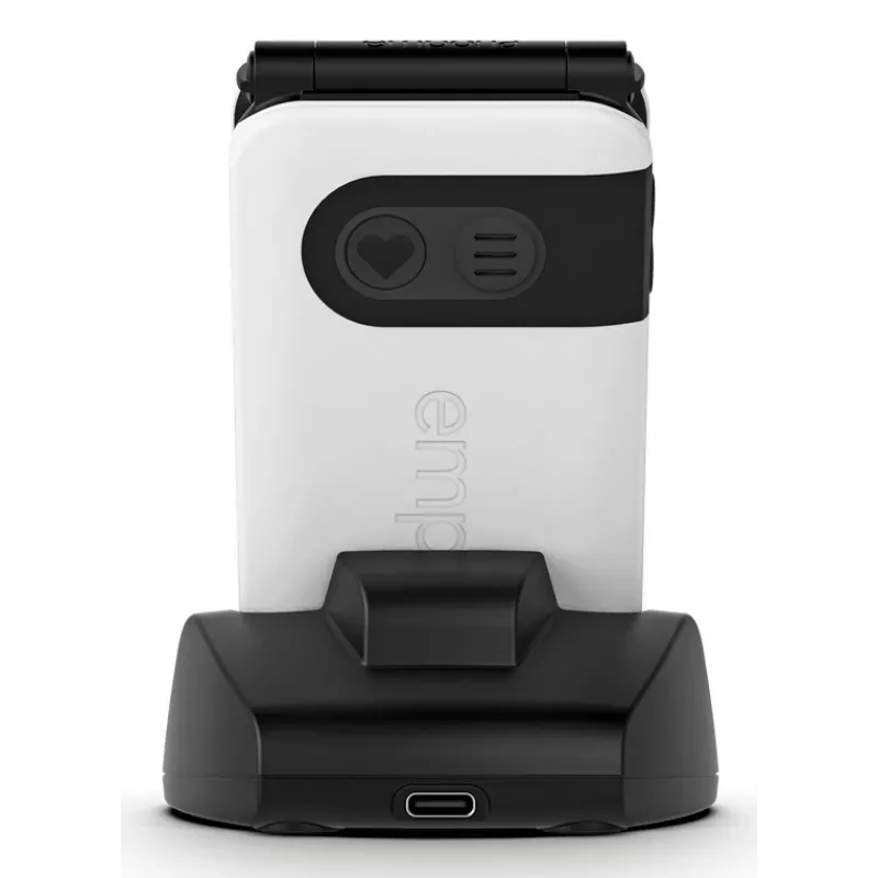 Emporia SIMPLICITYglam.4G 7,11 cm (2,8 colio) 106 g Baltas senjorų telefonas