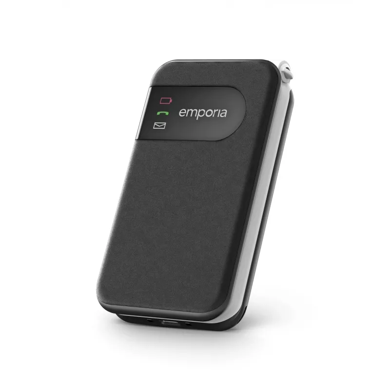 Emporia SIMPLICITYglam.4G 7,11 cm (2,8 colio) 106 g Juodas senjorų telefonas