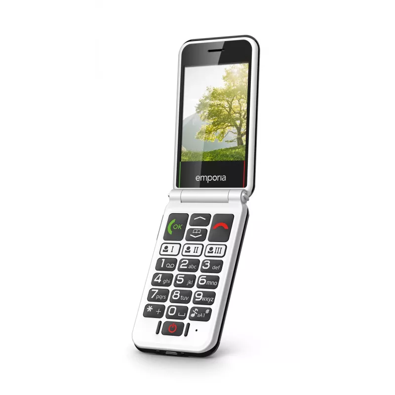 Emporia SIMPLICITYglam.4G 7,11 cm (2,8 colio) 106 g Juodas senjorų telefonas