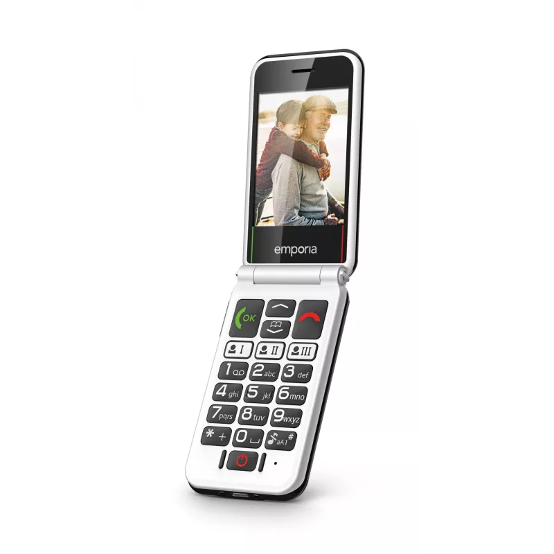 Emporia SIMPLICITYglam.4G 7,11 cm (2,8 colio) 106 g Juodas senjorų telefonas