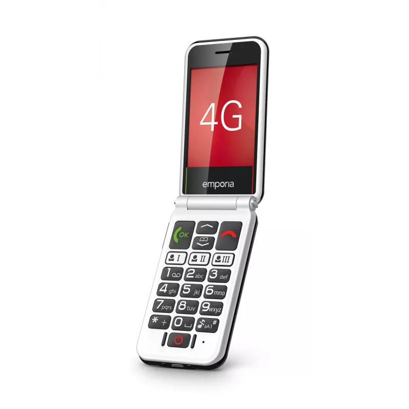 Emporia SIMPLICITYglam.4G 7,11 cm (2,8 colio) 106 g Juodas senjorų telefonas