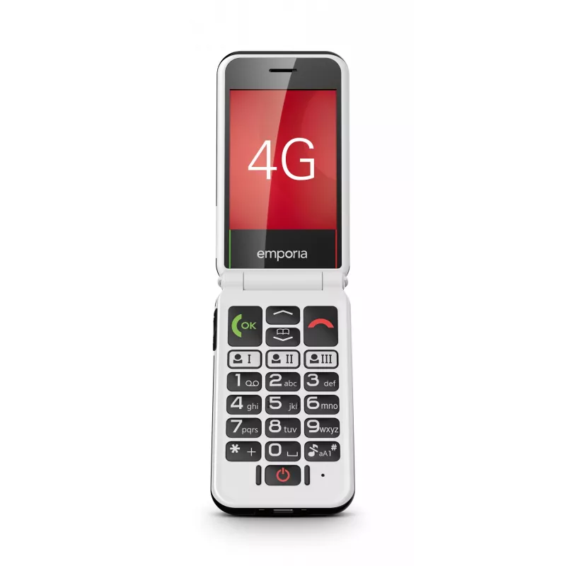 Emporia SIMPLICITYglam.4G 7,11 cm (2,8 colio) 106 g Juodas senjorų telefonas