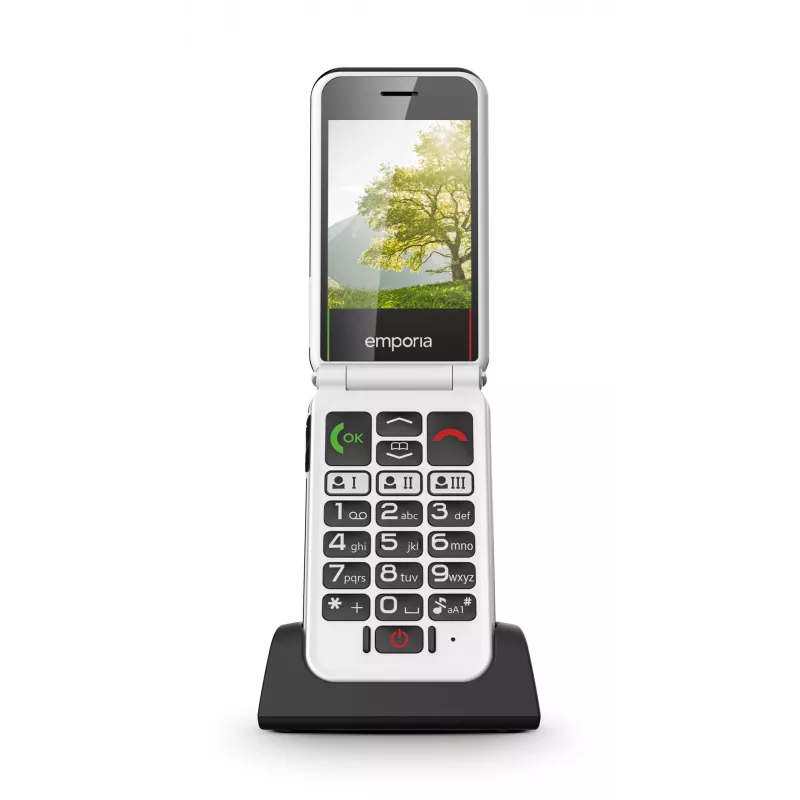 Emporia SIMPLICITYglam.4G 7,11 cm (2,8 colio) 106 g Juodas senjorų telefonas
